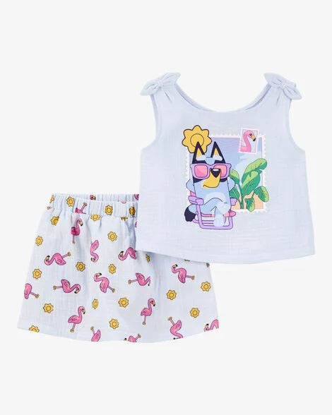 Set de 2 piezas de algodón para niña marca Carter's