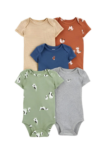 Set de 5 pañaleros de algodón para niño marca Carter's