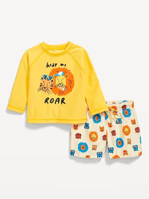 Traje de baño de 2 piezas para niño marca Old Navy
