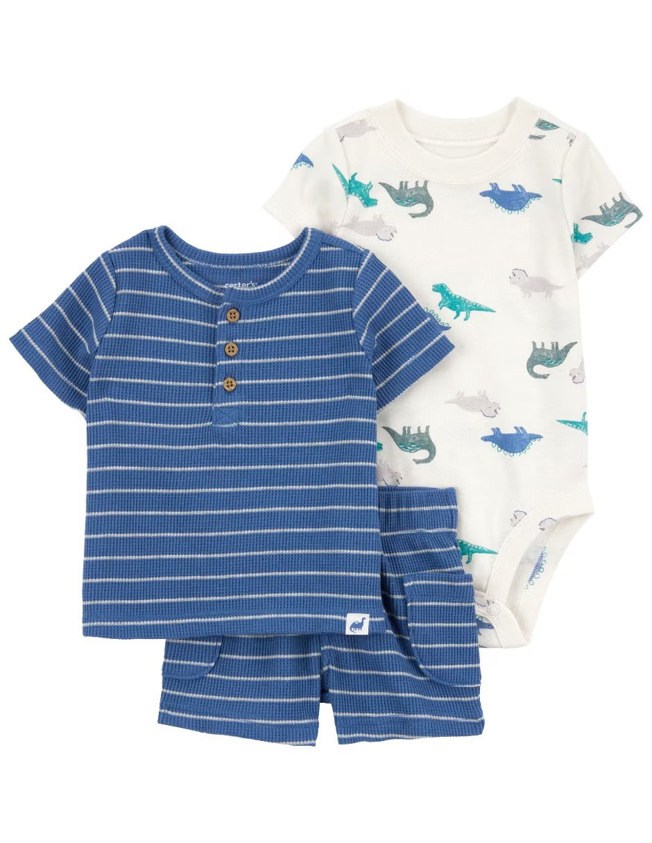 Set de 3 piezas de algodón para niño marca Carter´s