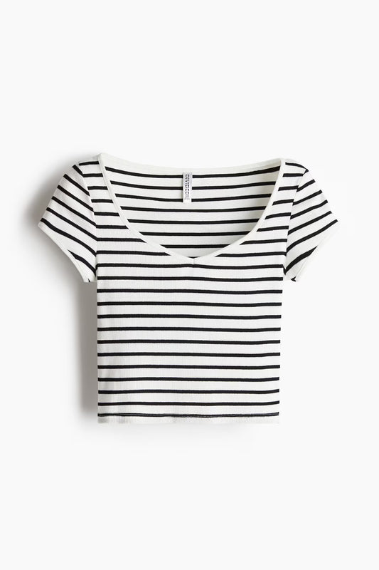 Blusa acanalada para dama marca H&M