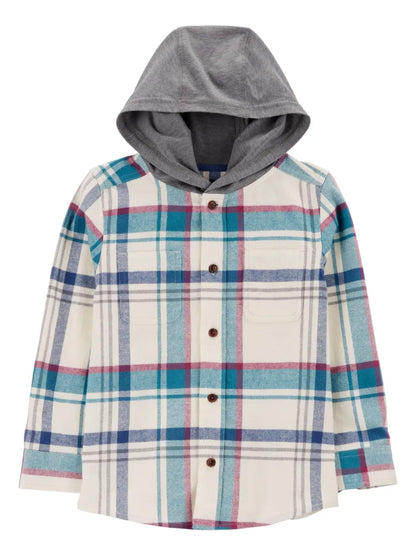 Camisa manga larga de algodón para niño marca Carter's