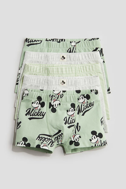 Paquete de 5 bóxer de algodón para niño marca H&M