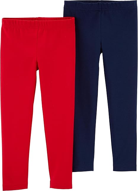 Dúo de leggins de algodón para niña marca Carter´s