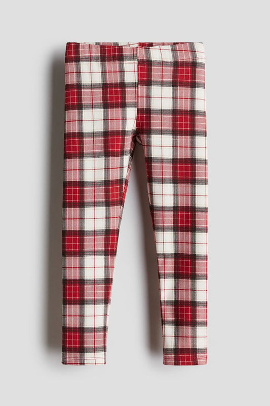 Leggins de cuadros de algodón para niña marca H&M