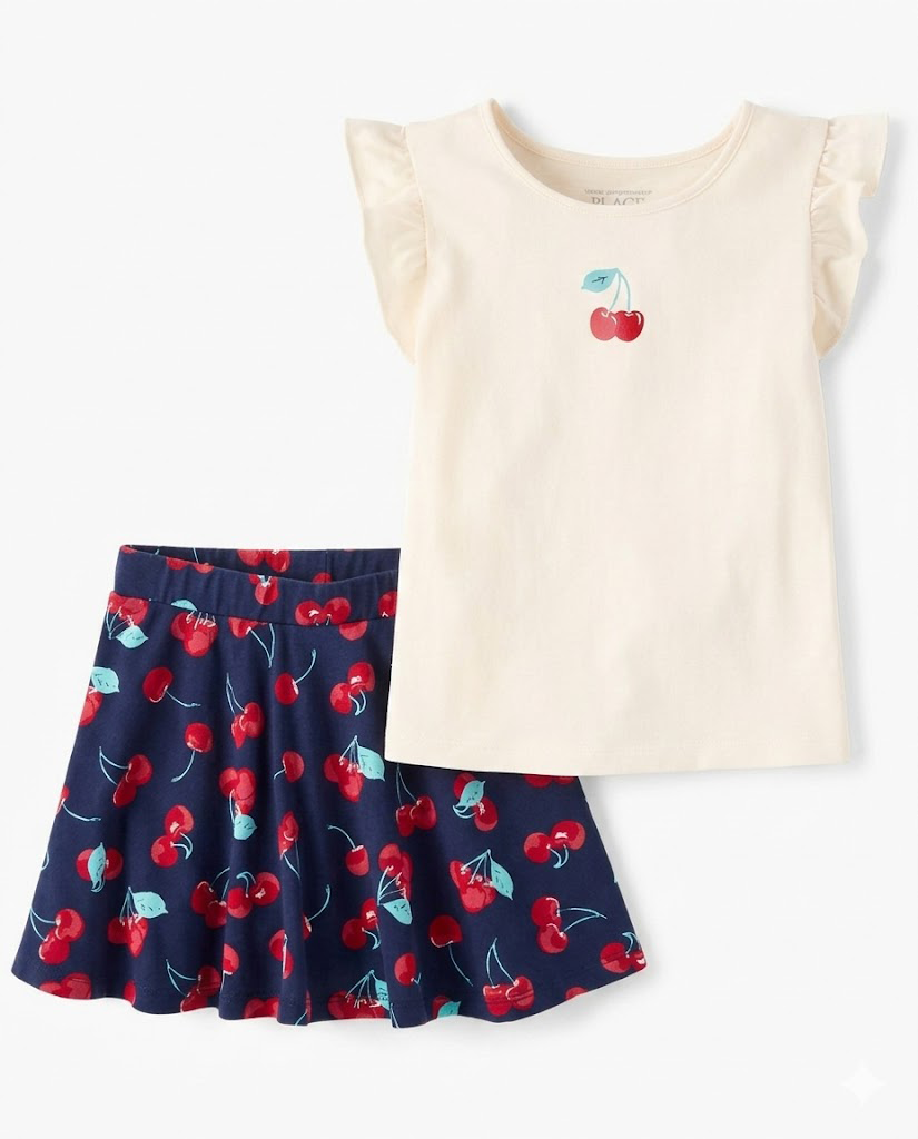 Set de 2 piezas de algodón para niña marca Children's Place